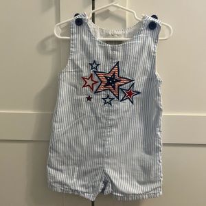 Smocked boys 18-24m fourth of July jon jon jumper